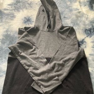 Grey and black soft hoodie size large